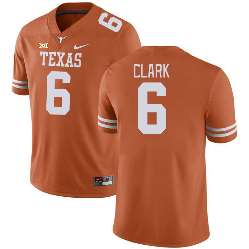 Men #6 Christian Clark Texas Longhorns College Football Jerseys Stitched-Orange